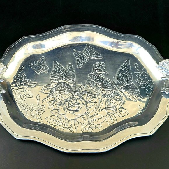 Vintage 1980 Arthur Court Designs - Butterfly Tray- Made in Taiwan